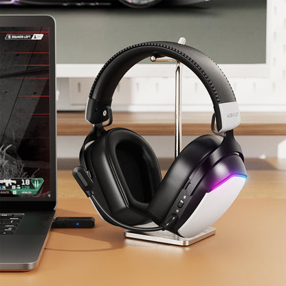 Cuffie Gaming Wireless Acefast H11, RGB, BT / Wi-FI / Cablate, Bianche