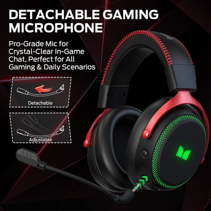 Cuffie Gaming Wireless Monster Mission 350, BT / Wi-Fi / Cablate, Nere