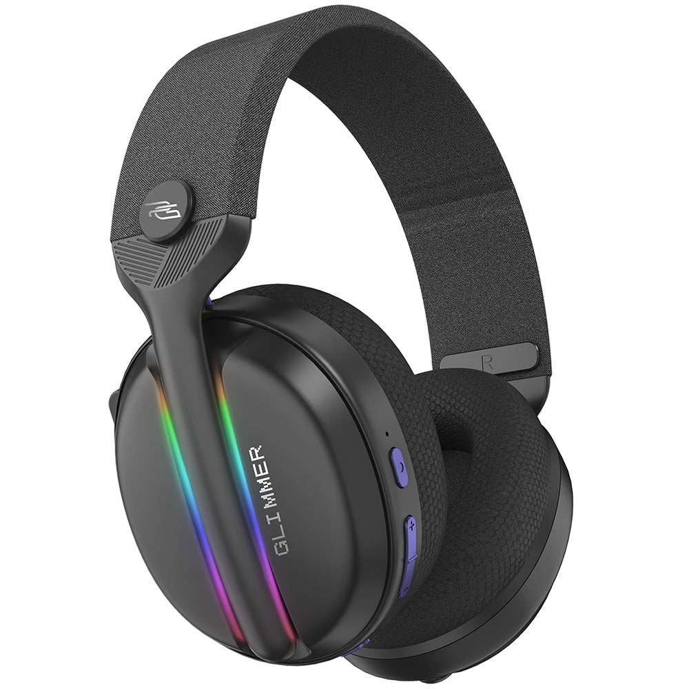 Cuffie Gaming Wireless Proove Glimmer, RGB, BT / Wi-Fi / Cablate, Nere Viola WHGL00022016