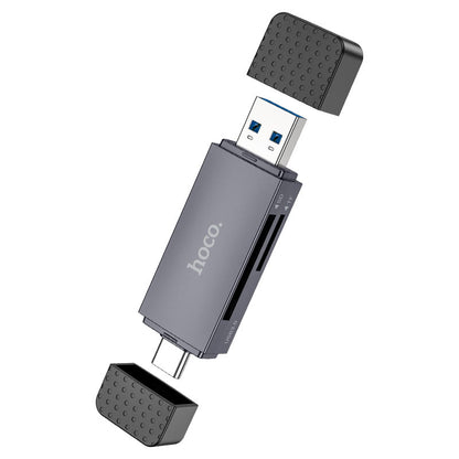 Lettore di schede USB 3.0 / USB-C HOCO HB45, SD - microSD, Grigio