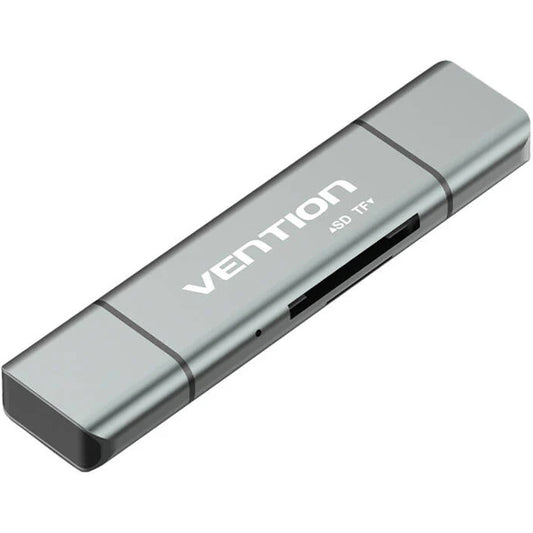 Lettore di schede USB / USB-C / microUSB Vention, SD - microSD, Grigio CCJH0