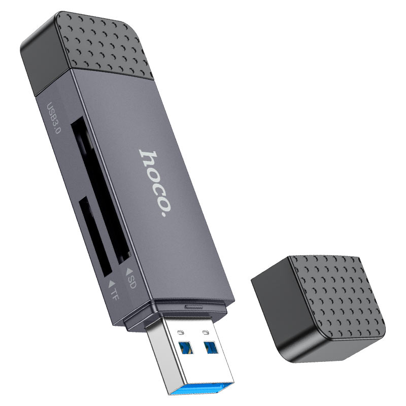 Lettore di schede USB 3.0 / USB-C HOCO HB45, SD - microSD, Grigio