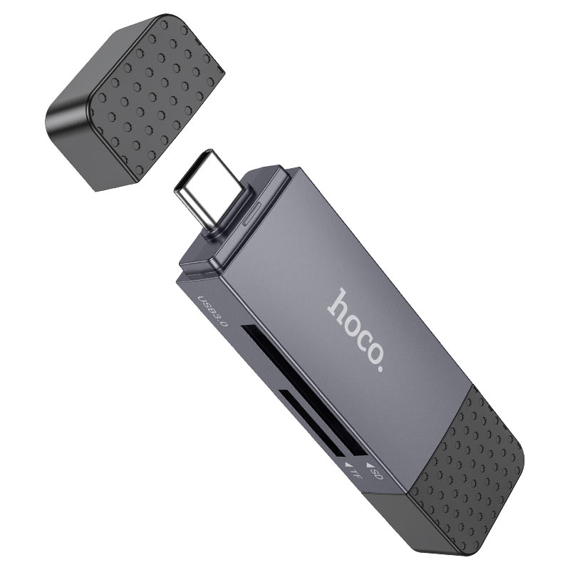 Lettore di schede USB 3.0 / USB-C HOCO HB45, SD - microSD, Grigio