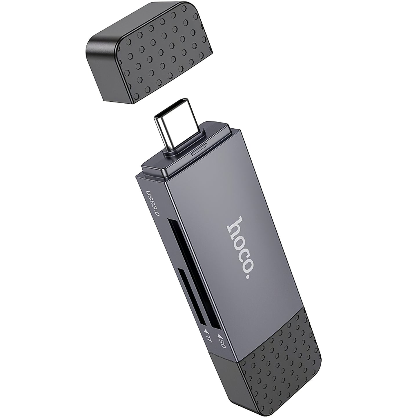 Lettore di schede USB / USB-C HOCO HB45, SD - microSD, USB 2.0, grigio 