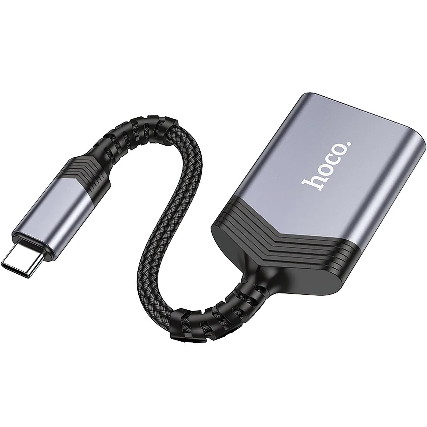 Lettore di schede USB-C HOCO UA25, SD - microSD, grigio 