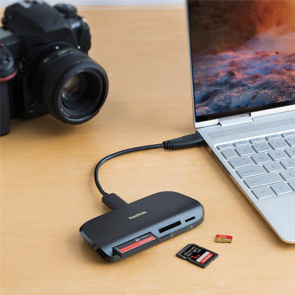 Lettore di schede SanDisk Image Mate Pro USB-C, CF - SD - microSD, nero SDDR-A631-GNGNN