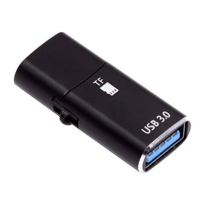 USB-C Techsuit AluVoltX Card Reader, USB-A (OTG) - microSD, Black