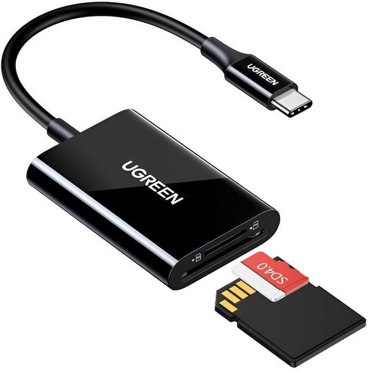 Lettore di schede USB-C UGREEN CM265, SD - microSD, Nero