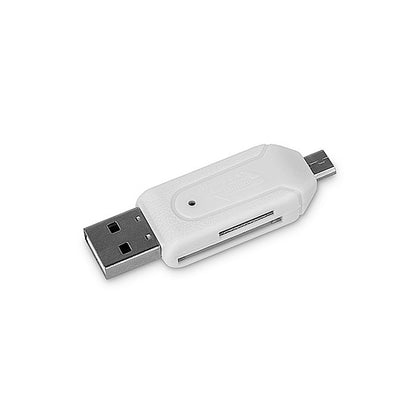 Lettore di Schede USB / microUSB Forever, SD - microSD, Bianco