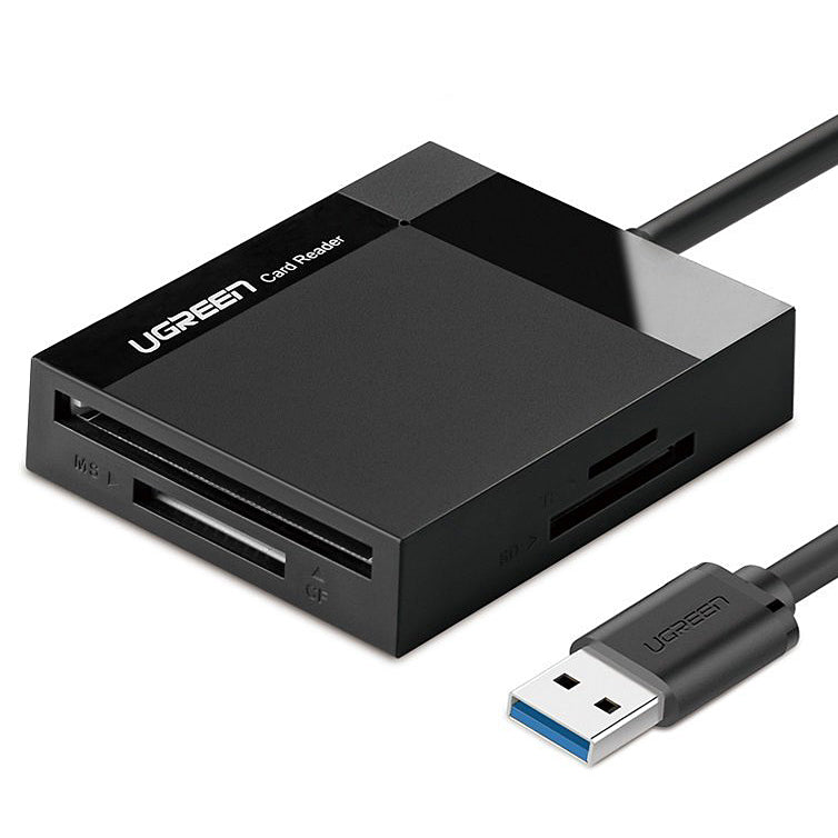 Lettore di schede USB 3.0 UGREEN CR125, SD - microSD - CF - MS, Nero