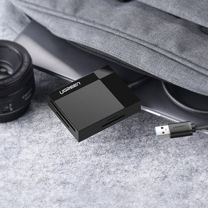 Lettore di schede USB 3.0 UGREEN CR125, SD - microSD - CF - MS, Nero
