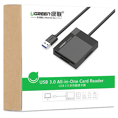 Lettore di schede USB 3.0 UGREEN CR125, SD - microSD - CF - MS, Nero