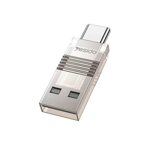 Lettore di schede USB / USB-C Yesido GS21, microSD, Trasparente