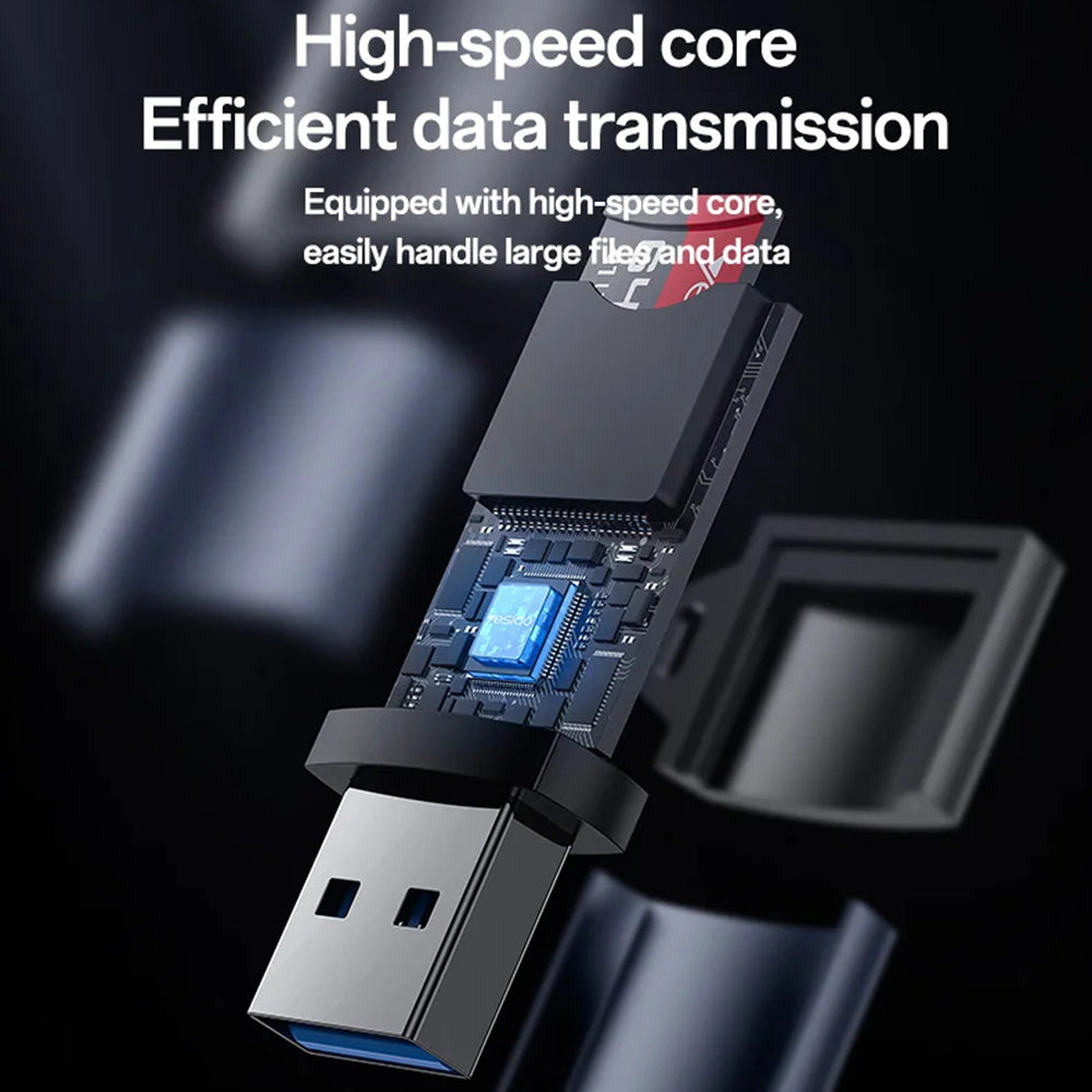 Lettore di schede USB 3.0 Yesido GS36, microSD, Nero
