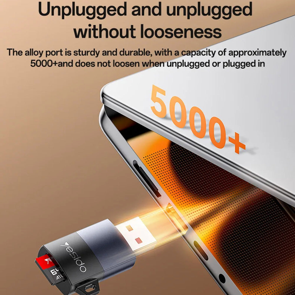 Lettore di schede USB 3.0 Yesido GS36, microSD, Nero