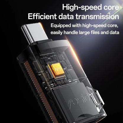 Lettore di schede USB Yesido GS37, microSD, Nero