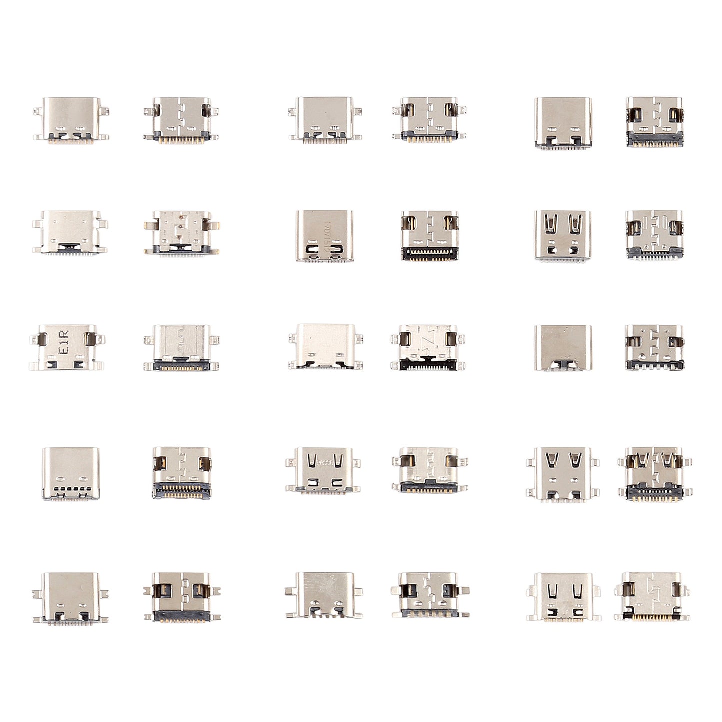 Connettori di ricarica USB-C, vari modelli, set 75 pezzi