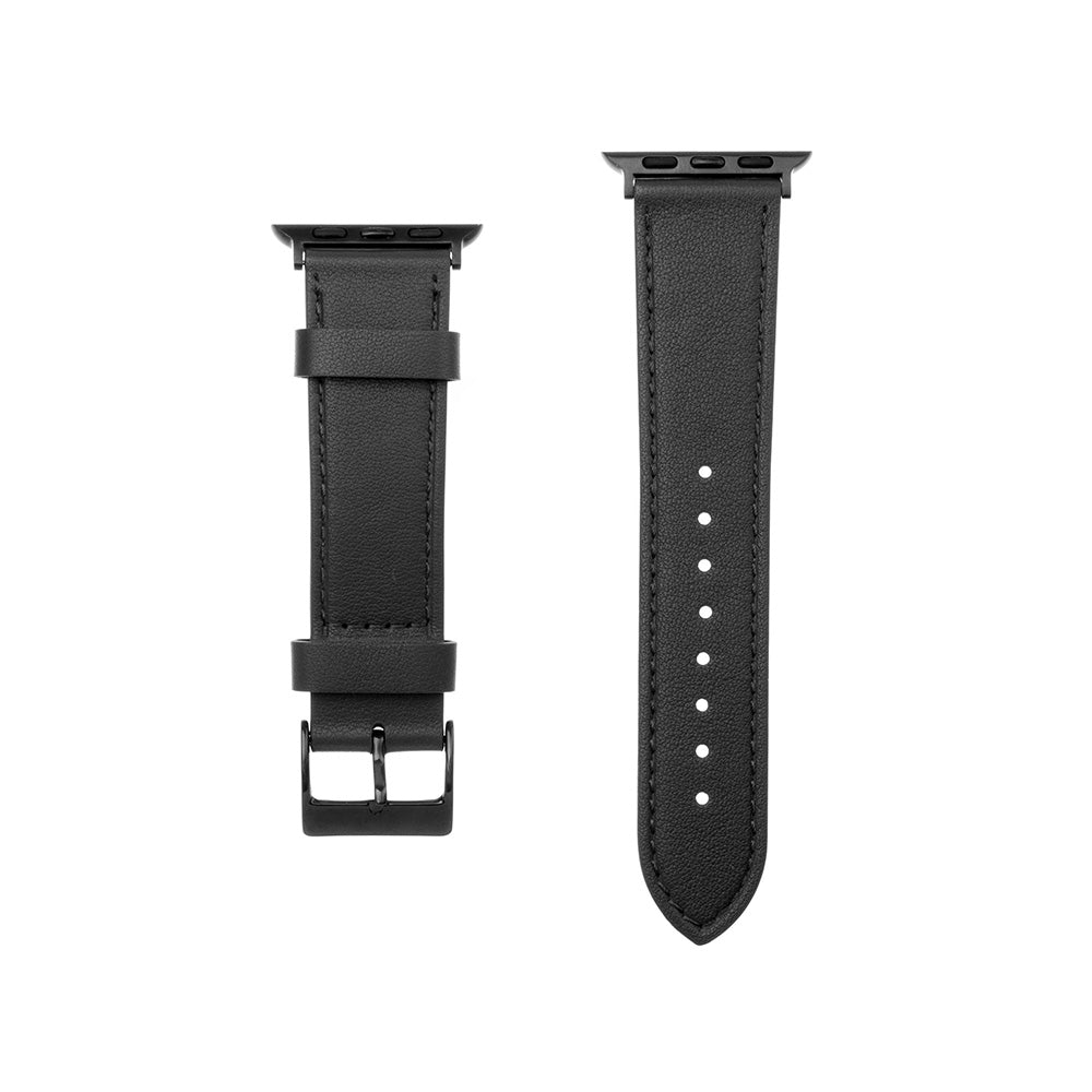 Cinturino Fixed Leather per Apple Watch 42mm / 41mm / 40mm / 38mm Series, Nero