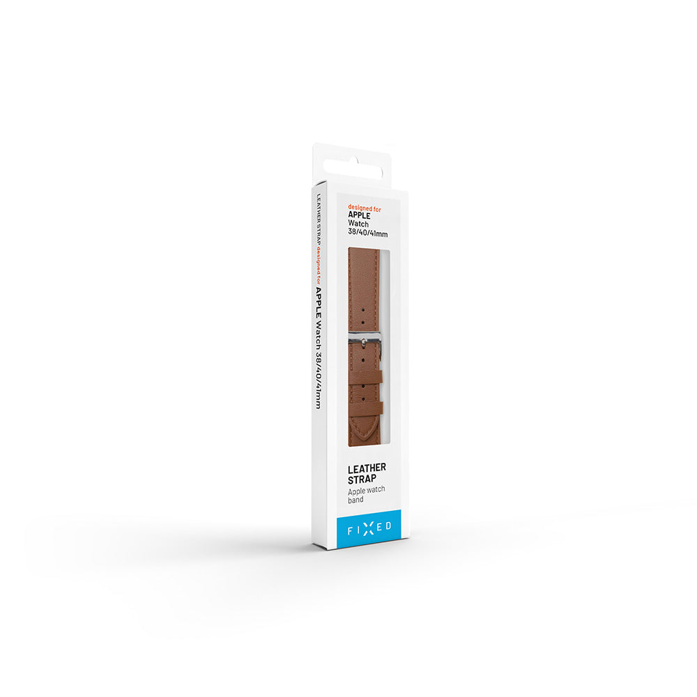 Cinturino Fixed Leather per Apple Watch 49mm / 46mm / 45mm / 44mm / 42mm Series, Marrone