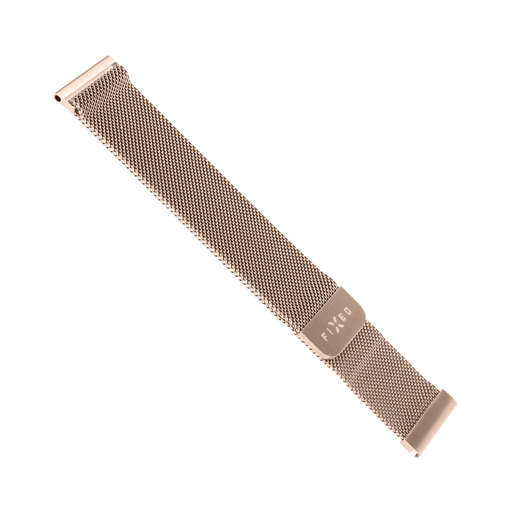 Cinturino Fixed Mesh per Huawei Watch / Garmin Watch Series, 18mm, Rosa Oro