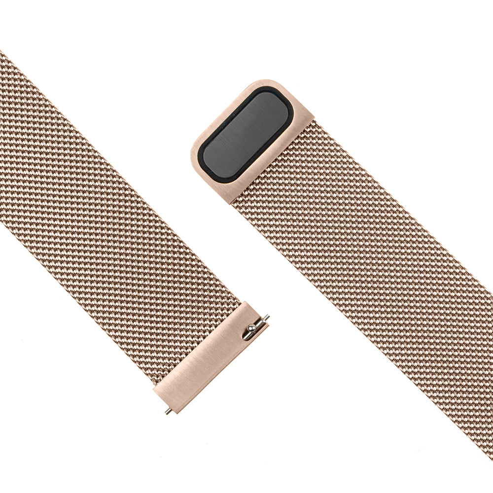 Cinturino Fixed Mesh per Huawei Watch / Garmin Watch Series, 18mm, Rosa Oro