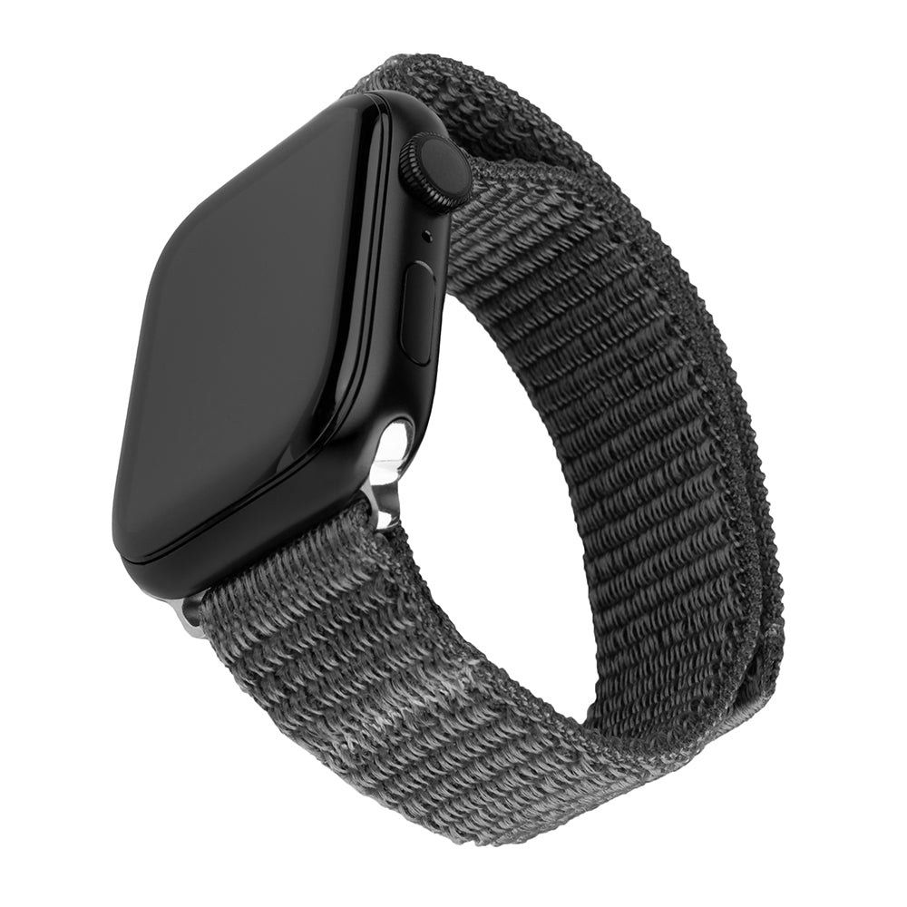 Cinturino Fixed Nylon Sporty per Apple Watch 42mm / 41mm / 40mm / 38mm Series, Grigio Scuro