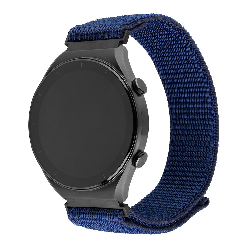 Cinturino Fixed Nylon Sporty per Samsung Galaxy Watch / Huawei Watch Series, 20mm, Blu Scuro