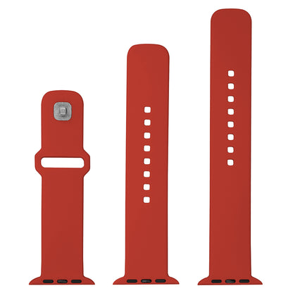 Fixed Silicone Sporty Strap for Apple Watch 42mm / 41mm / 40mm / 38mm Series, Red