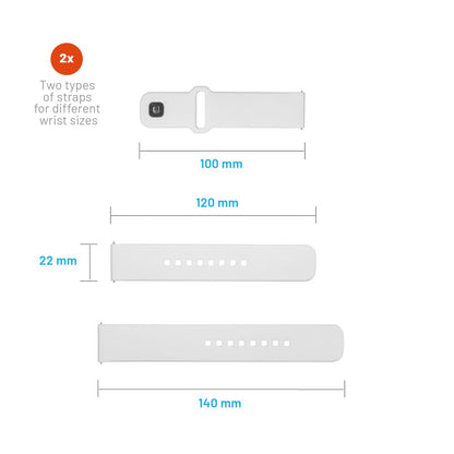 Cinturino Fixed Silicone Sporty per Huawei Watch / Xiaomi Watch Series, 22mm, Bianco