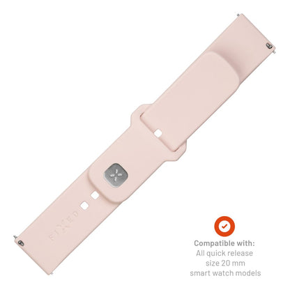 Fixed Silicone Sporty Strap for Samsung Galaxy Watch / Huawei Watch Series, 20mm, Pink