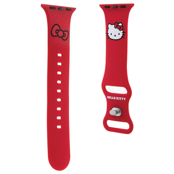 Cinturino Hello Kitty Silicone Kitty Head per Apple Watch 42mm / 41mm / 40mm / 38mm Series, Rosso