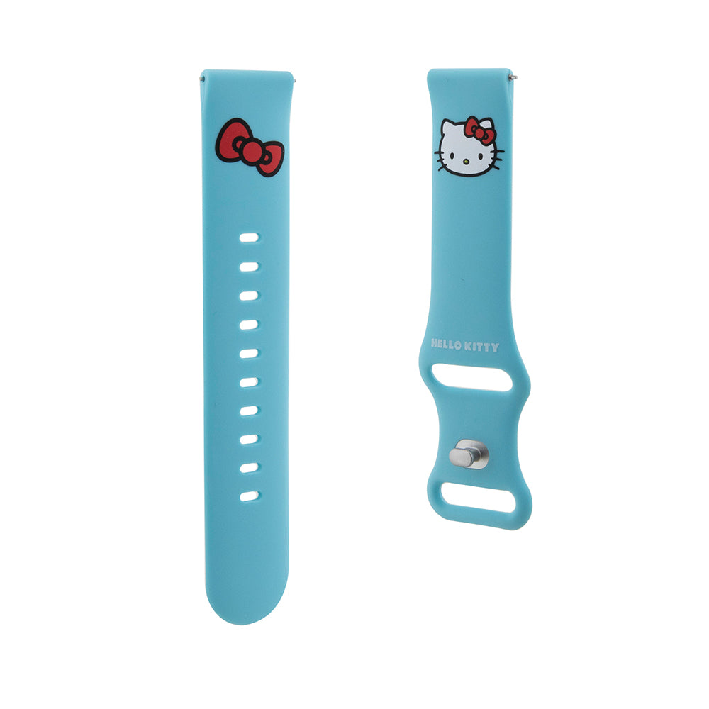 Cinturino Hello Kitty Silicone Kitty Head per Samsung Galaxy Watch / Huawei Watch Series, Blu