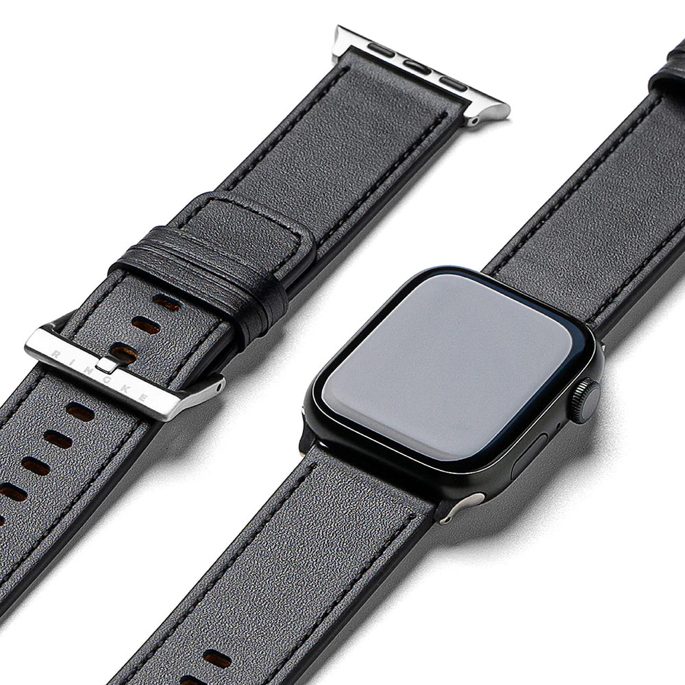 Curea Ringke Leather One pentru Apple Watch 49mm / 45mm / 44mm / 42mm Series, Neagra