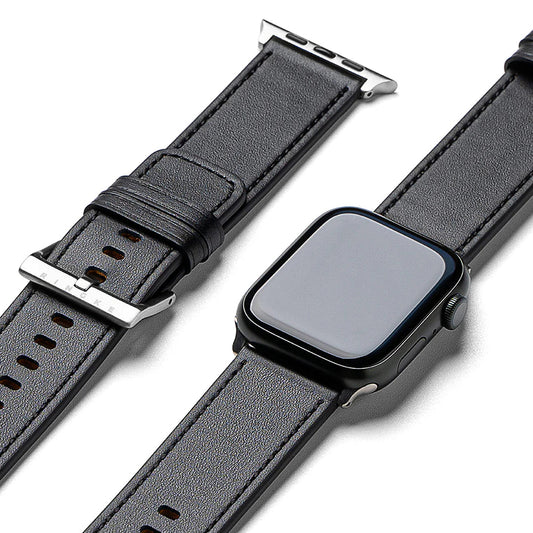 Cinturino Ringke Leather One per Apple Watch 49mm / 46mm / 45mm / 44mm / 42mm Series, Nero