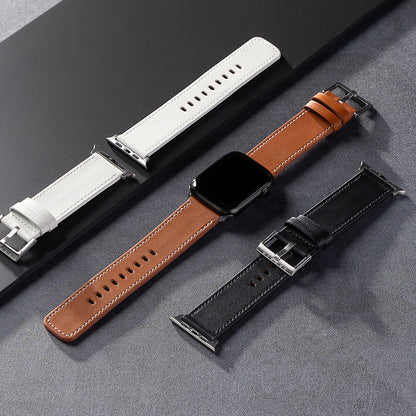 Ringke Leather One Strap for Apple Watch 49mm / 46mm / 45mm / 44mm / 42mm Series, Black