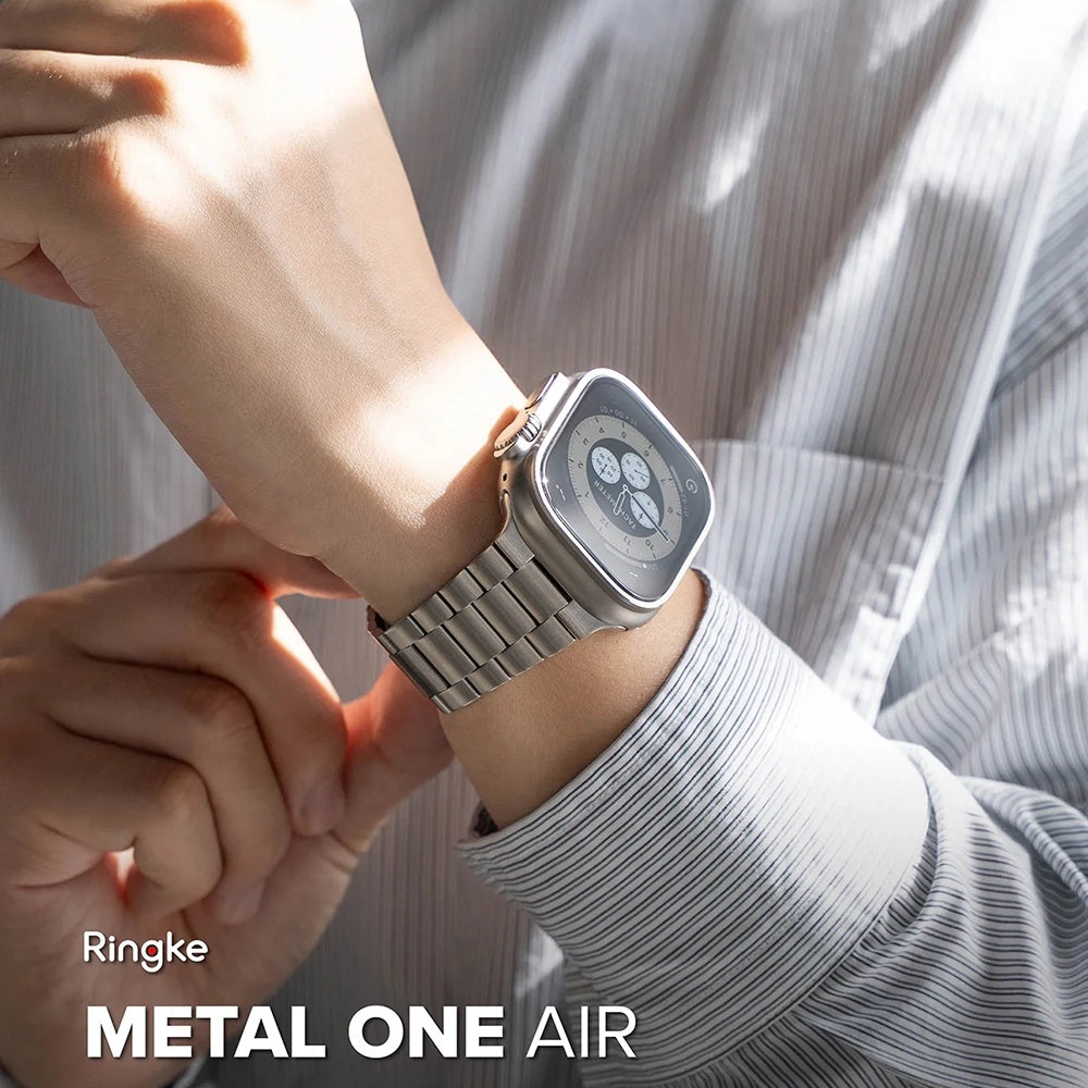 Cinturino Ringke Metal One Air per Apple Watch 49mm / 46mm / 45mm / 44mm Series, Argento