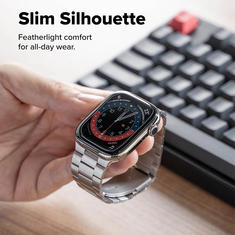 Cinturino Ringke Metal One Air per Apple Watch 49mm / 46mm / 45mm / 44mm Series, Argento