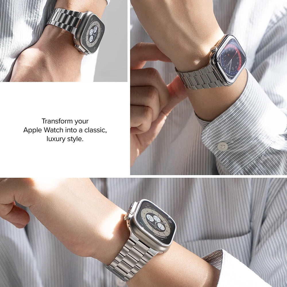 Cinturino Ringke Metal One Air per Apple Watch 49mm / 46mm / 45mm / 44mm Series, Argento