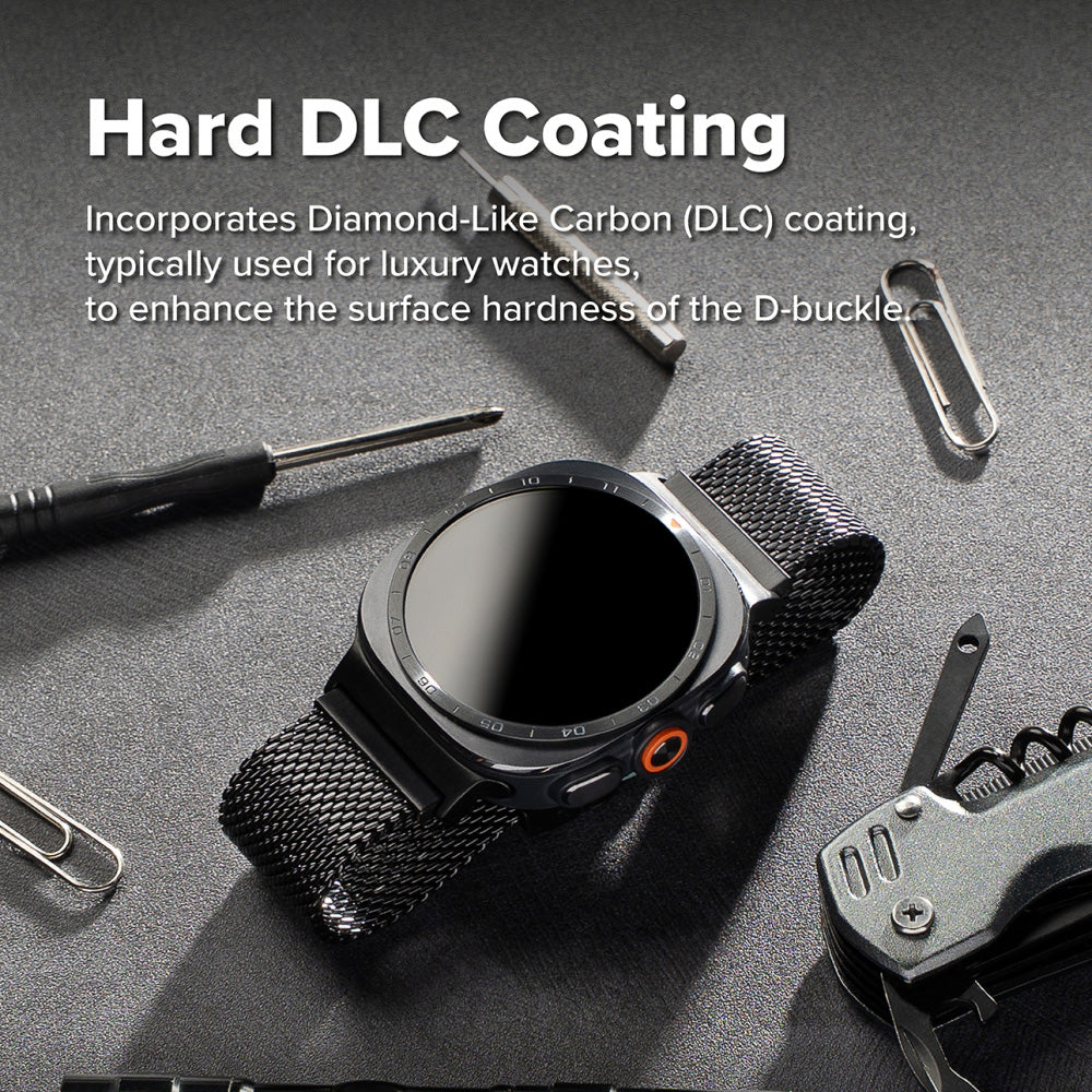 Cinturino Ringke Metal One Mesh per Samsung Galaxy Watch Ultra2, Nero