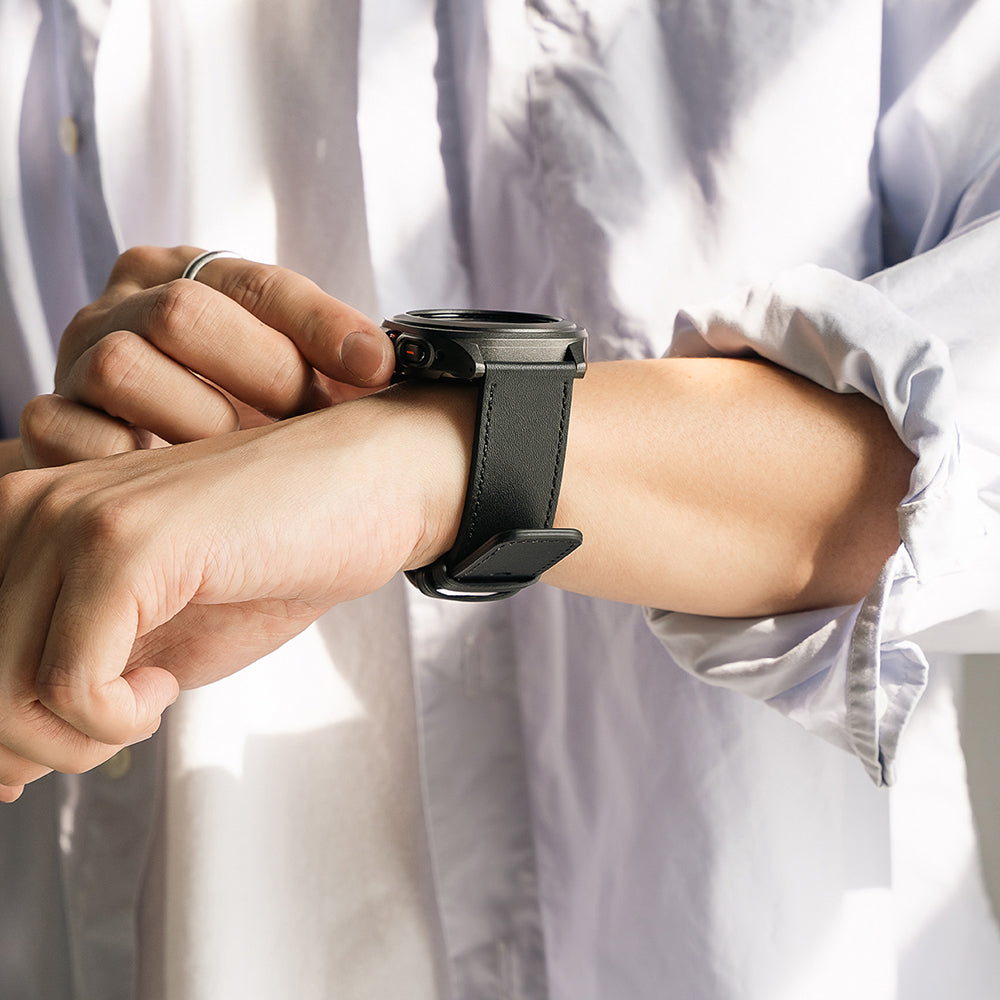 Cinturino Ringke One Basic Bold per Fossil Watch / Mobvoi Watch / Suunto Watch Series, 24mm, Nero