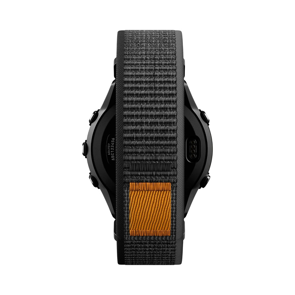 Cinturino Spigen Athlex Air per Garmin Watch Fenix / Forerunner / Approach Series, 22mm, Nero Arancione AMP11426