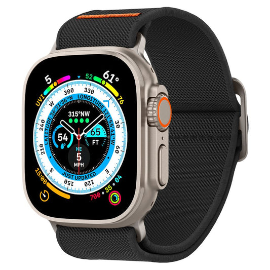 Cinturino Spigen Fit Lite Ultra per Apple Watch 49mm / 46mm / 45mm / 44mm / 42mm Series, Nero