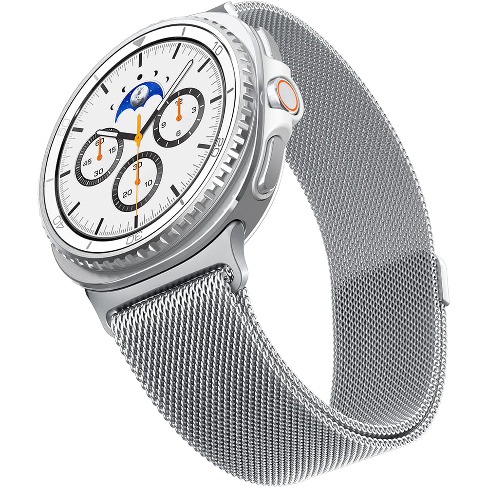 Cinturino Spigen Metal Fit per Samsung Galaxy Watch9 / Watch8 / Watch8 Classic Series, Argento AMP10121