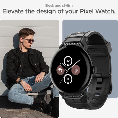 Cinturino Spigen Rugged per Google Pixel Watch 45mm Series, Nero AMP07600