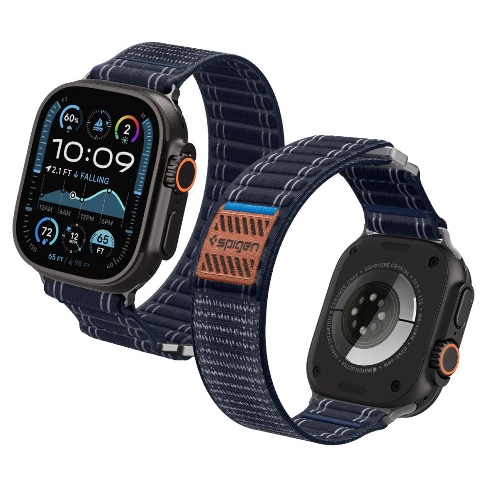 Cinturino Spigen WBF0 per Apple Watch 49mm / 46mm / 45mm / 44mm Series, Blu Navy
