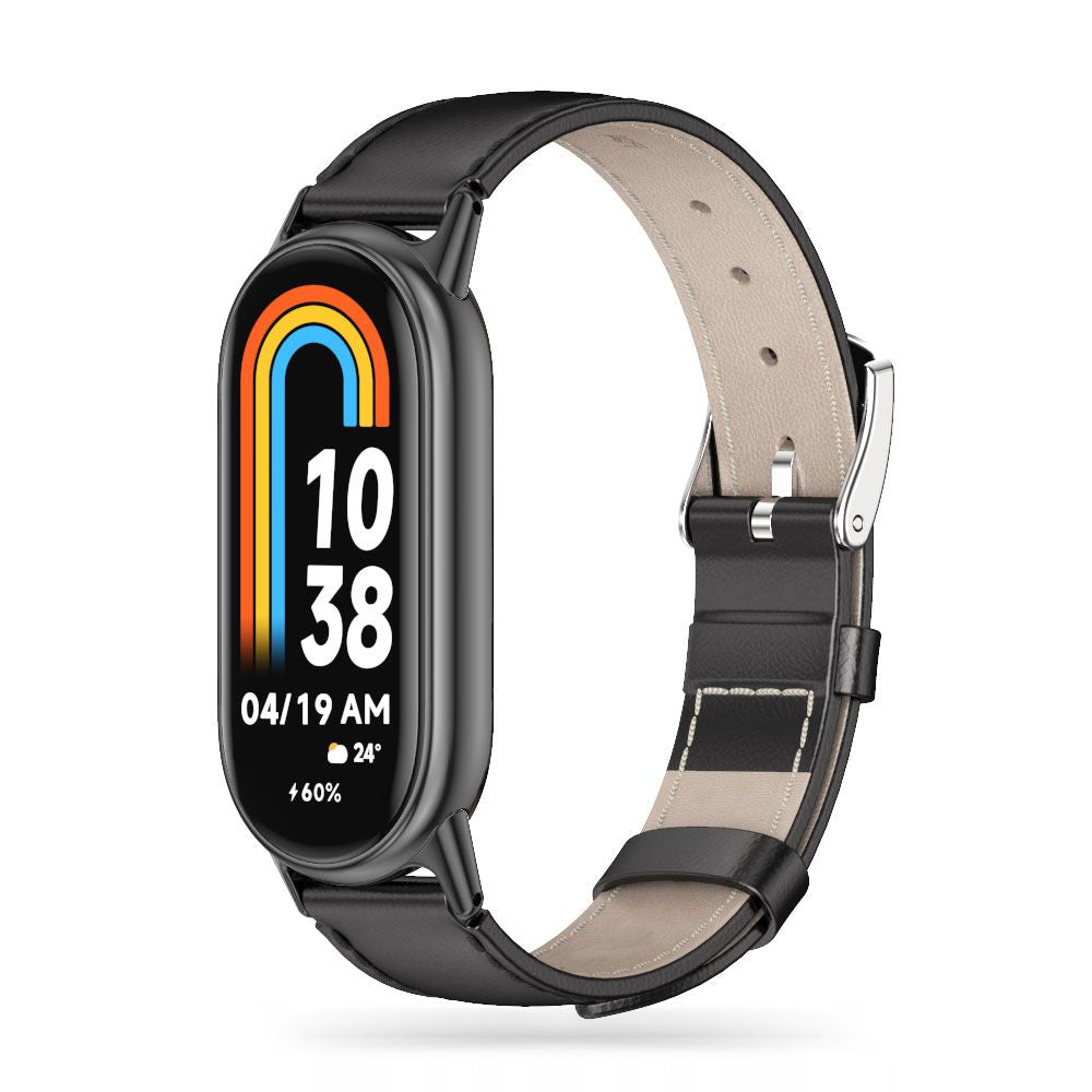 Tech-Protect Cinturino in pelle per Xiaomi Smart Band 8/9, nero 