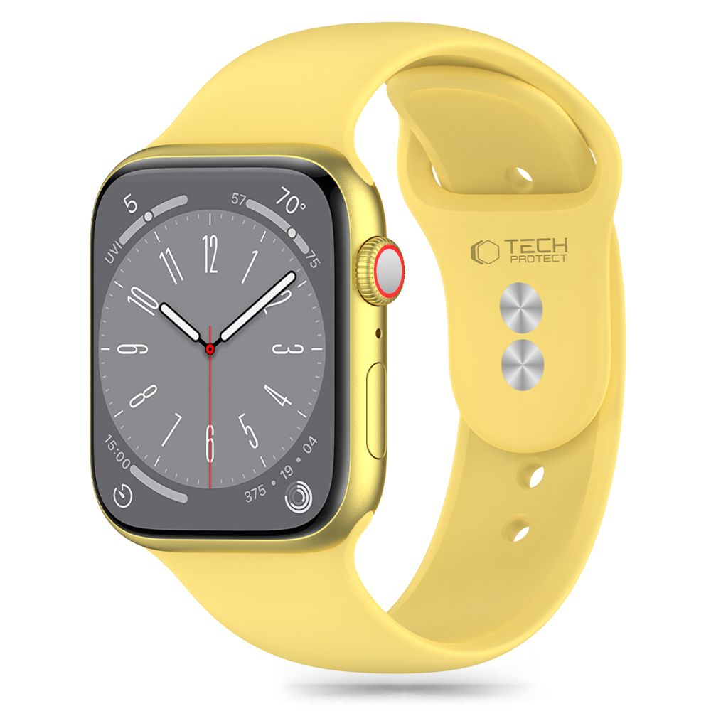 Cinturino in silicone Tech-Protect per Apple Watch serie 41 mm / 40 mm / 38 mm, giallo 