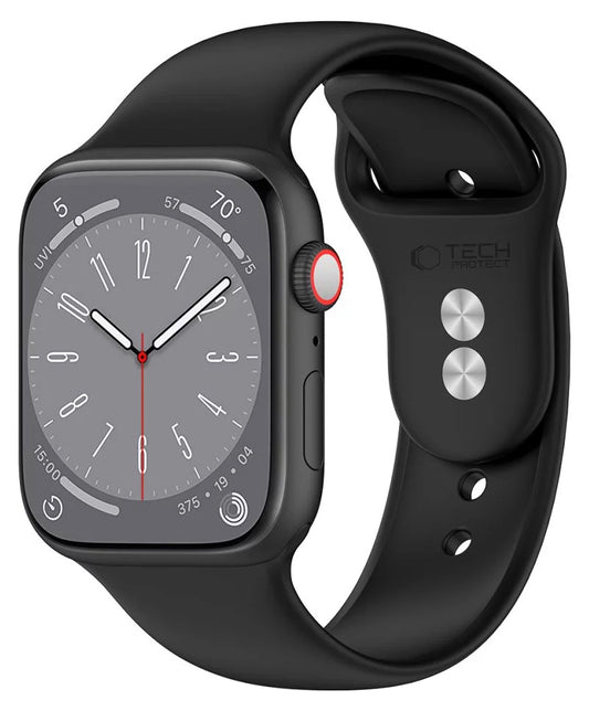Cinturino Tech-Protect Silicone per Apple Watch 42mm / 41mm / 40mm Series, Nero