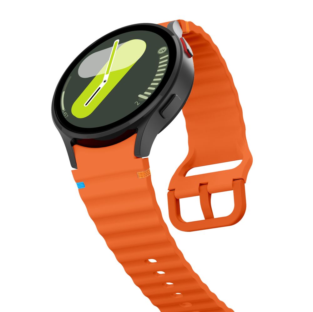 Cinturino sportivo in silicone Tech-Protect per Samsung Galaxy Watch7 / Watch FE / Watch6 / Watch5 / Watch4, arancione 