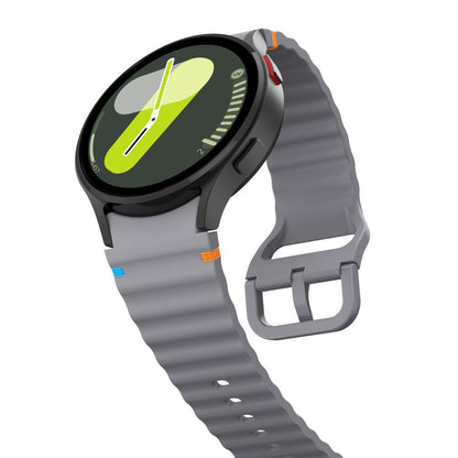 Cinturino sportivo in silicone Tech-Protect per Samsung Galaxy Watch7 / Watch FE / Watch6 / Watch5 / Watch4, grigio 